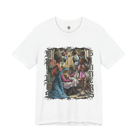 Saints Over Sinners Vintage Christ Graphic Tee | Bold Christian Streetwear |