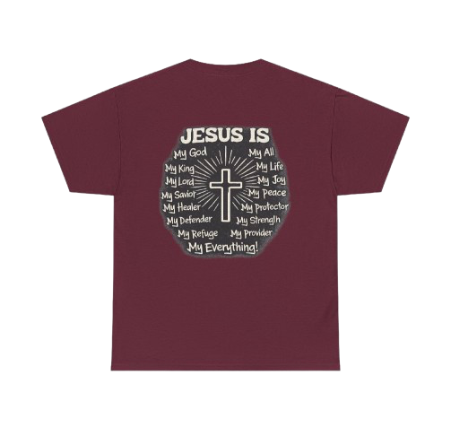 Christian T-Shirt — 'Jesus Is My Everything' Cross Faith Tee